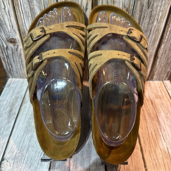 Birkenstock Granada Women's Tan Suede Sandals Size 40 - Picture 1 of 7